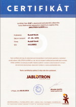 Certifikát montážního technika JABLOTRON